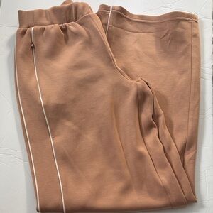 Aerie Tan Joggers with White Stripe -Size XS